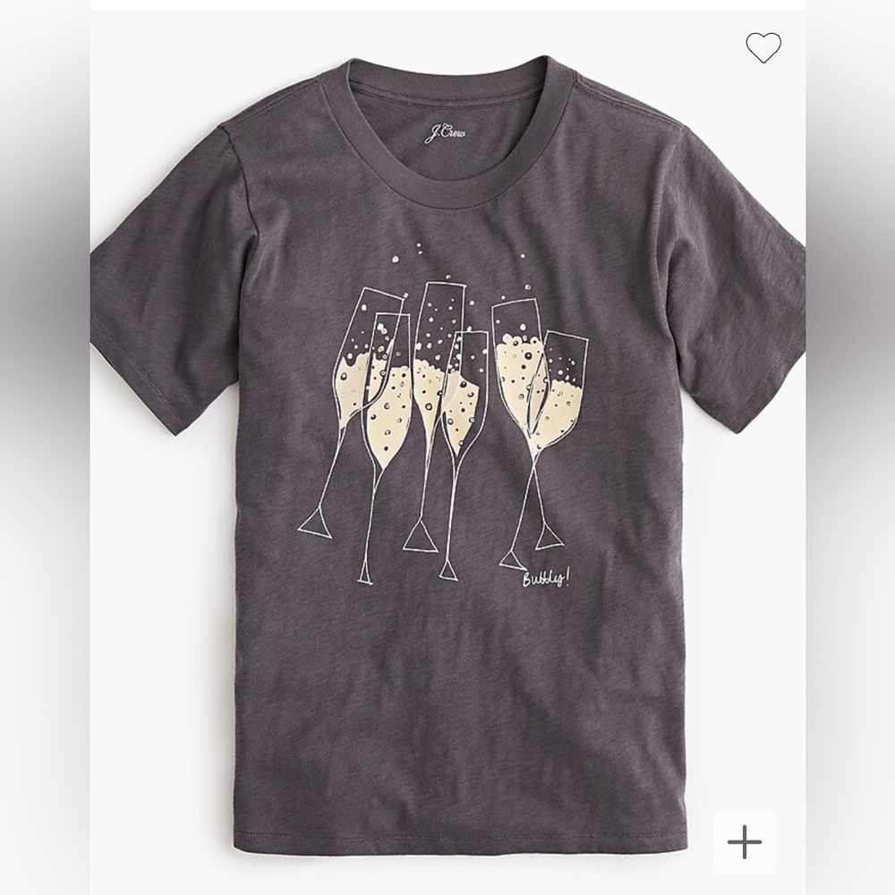 J.Crew Bubbly crewneck graphic tee. Size XXS. Slate grey. Perfect condition.